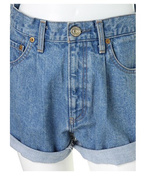 FIG&VIPER(フィグアンドバイパー)の「タックデニムショート(その他・レディース・ブルー・S/M/L)」の3枚目の写真