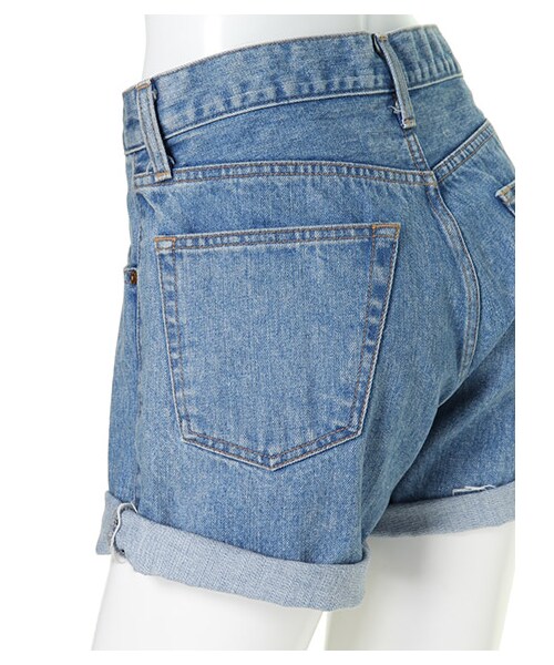 FIG&VIPER(フィグアンドバイパー)の「タックデニムショート(その他・レディース・ブルー・S/M/L)」の5枚目の写真