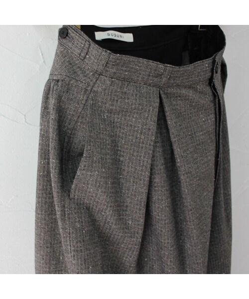 susuri（ススリ）の「SUSURI ススリ ピザントパンツ #smoky brown 