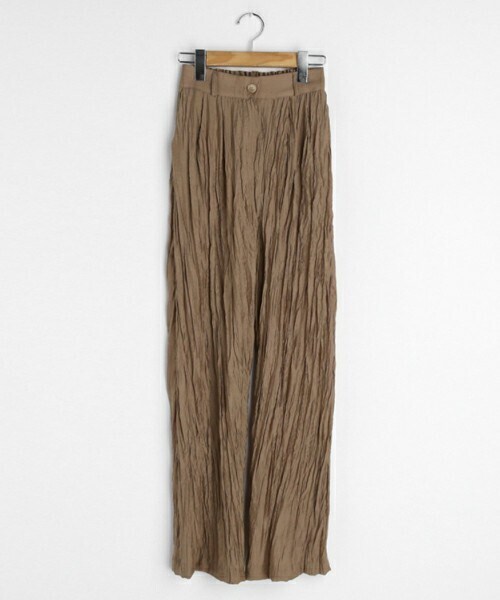 DHOLIC(ディーホリック)の「リンクルロングパンツ(その他パンツ・レディース・ブラウン/ブラック・FREE)」の1枚目の写真