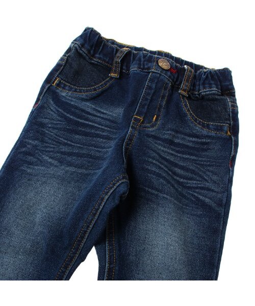 BREEZE（ブリーズ）の「【JUNK STORE】 インディゴニットスキニーパンツ（パンツ・ネイビーブルー・80/90/95/100/110/120/130/140）」の2枚目の写真