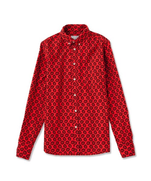 Maison Kitsune（メゾンキツネ）の「【先行受注】CLASSIC BD POCKET FLYING SPARK（トップス・メンズ・レッド/ワイン・38/39/40）」の2枚目の写真