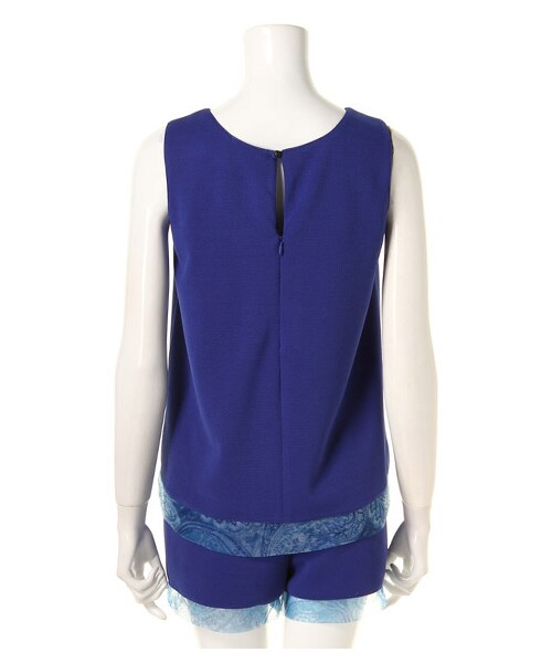 EDDY GRACE（エディグレース）の「エナジェティック2Pロンパース（オールインワン・サロペット・レディース・ブルー/ブラック/オフホワイト系・F）」の5枚目の写真