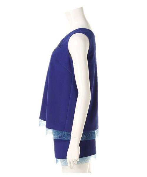 EDDY GRACE（エディグレース）の「エナジェティック2Pロンパース（オールインワン・サロペット・レディース・ブルー/ブラック/オフホワイト系・F）」の6枚目の写真