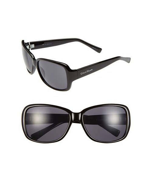 COLE HAAN（コールハーン）の「Cole Haan 55mm Square Sunglasses（サングラス・Purple/Black）」の2枚目の写真