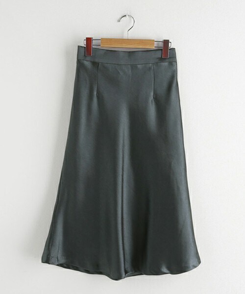 DHOLIC（ディーホリック）の「バックゴムサテンスカート（スカート・レディース・ピンク/ブラック/グレー/ベージュ・FREE）」の3枚目の写真
