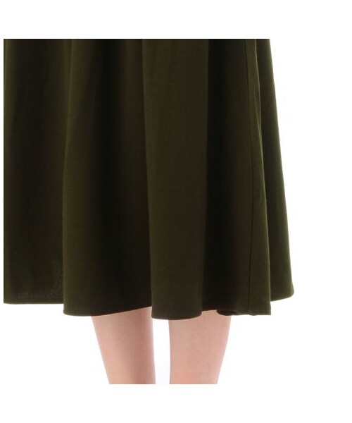 OZOC（オゾック）の「プリーツロングスカート（スカート・レディース・カーキ系/ブラック/ベージュ系・M）」の7枚目の写真