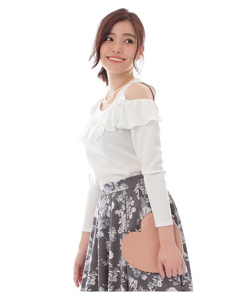 MIIA（ミーア）の「ハート型クラッチINバッグ（バッグ・レディース・ブラック/グレー系）」の4枚目の写真