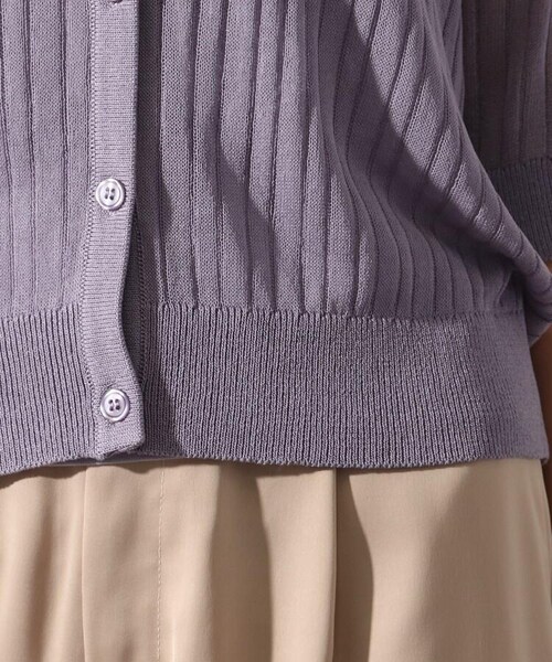 OZOC（オゾック）の「3Wayシアーニットアンサンブル（トップス・レディース・アイボリー(004)/ライトパープル(081)/タバコブラウン(054)/モデル情報:身長153cm 着用サイズ38(M)/モデル情報:身長157cm 着用サイズ38(M)・38(M)）」の9枚目の写真