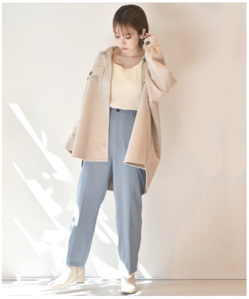 w closet（ダブルクローゼット）の「ECOスエード リラックスアウター（ジャケット/アウター・レディース・アイボリー/ベージュ・FREE/M/L）」の9枚目の写真