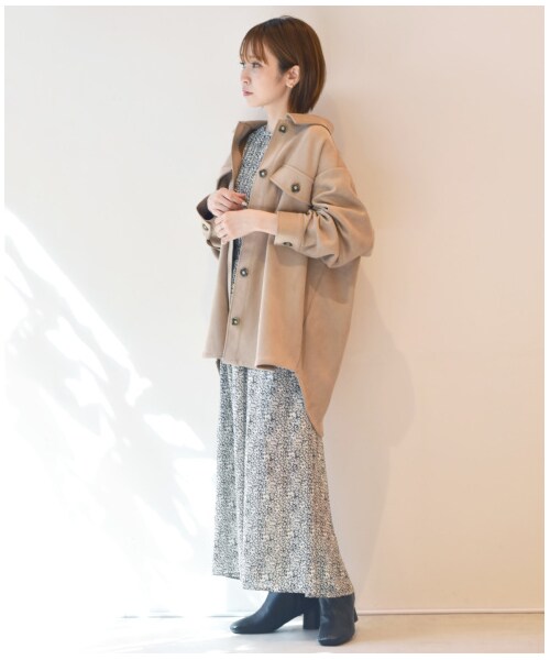 w closet（ダブルクローゼット）の「ECOスエード リラックスアウター（ジャケット/アウター・レディース・アイボリー/ベージュ・FREE/M/L）」の19枚目の写真