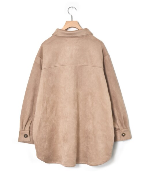 w closet（ダブルクローゼット）の「ECOスエード リラックスアウター（ジャケット/アウター・レディース・アイボリー/ベージュ・FREE/M/L）」の5枚目の写真