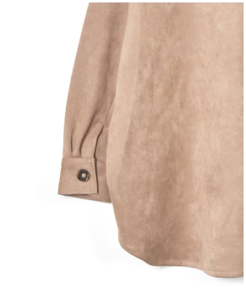 w closet（ダブルクローゼット）の「ECOスエード リラックスアウター（ジャケット/アウター・レディース・アイボリー/ベージュ・FREE/M/L）」の8枚目の写真