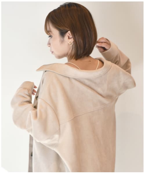 w closet（ダブルクローゼット）の「ECOスエード リラックスアウター（ジャケット/アウター・レディース・アイボリー/ベージュ・FREE/M/L）」の16枚目の写真