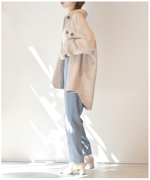 w closet（ダブルクローゼット）の「ECOスエード リラックスアウター（ジャケット/アウター・レディース・アイボリー/ベージュ・FREE/M/L）」の15枚目の写真