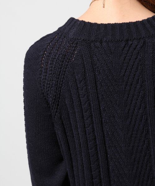 GLOBAL WORK(グローバルワーク)の「【WEB先行予約】ケーブルニットワンピース(ワンピース/ドレス・レディース・ホワイト05/グレー15/ボルドー38/ネイビー88・M/L)」の11枚目の写真