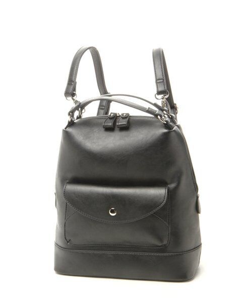 JEANASIS（ジーナシス）の「フロントポケット２ＷＡＹショルダー（バッグ・レディース・アイボリー/ブラック・FREE）」の7枚目の写真