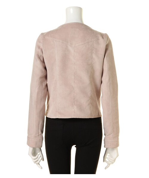 MIIA(ミーア)の「ノーカラーフェイクスエードライダース(ジャケット/アウター・レディース・ベージュ/ブルー/ブラック/ピンク・1/2)」の6枚目の写真