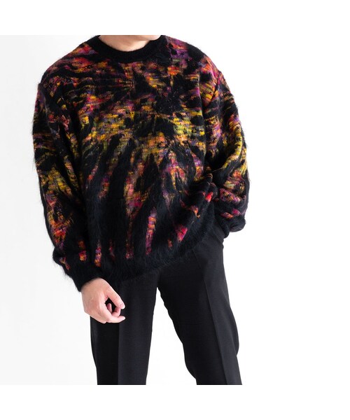 Iroquois（イロコイ）の「Iroquois TIE DYE JQ KNIT(BLACK)（ニット/セーター・メンズ・その他）」の9枚目の写真