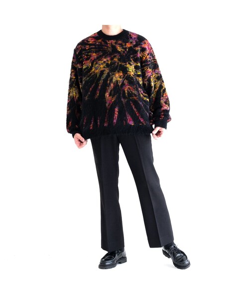 Iroquois（イロコイ）の「Iroquois TIE DYE JQ KNIT(BLACK)（ニット/セーター・メンズ・その他）」の8枚目の写真
