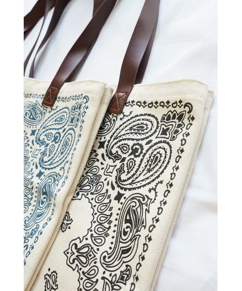 no brand（ノーブランド）の「ペイズリーエコトートBAG・BK/BL（エコバッグ/サブバッグ・レディース・その他）」の11枚目の写真