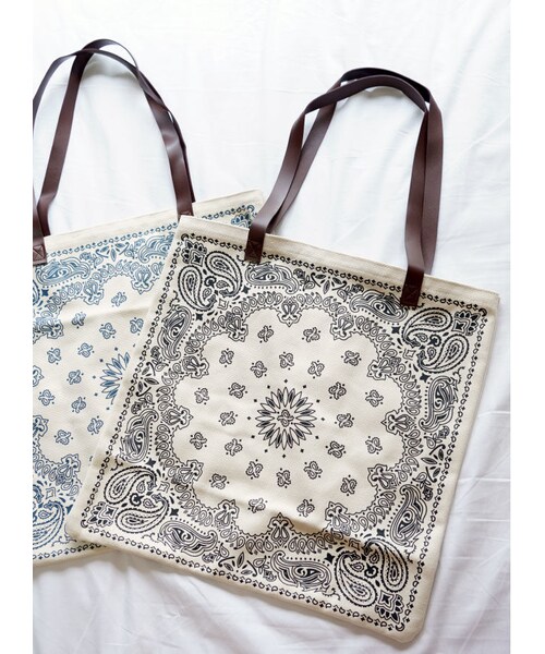 no brand（ノーブランド）の「ペイズリーエコトートBAG・BK/BL（エコバッグ/サブバッグ・レディース・その他）」の9枚目の写真
