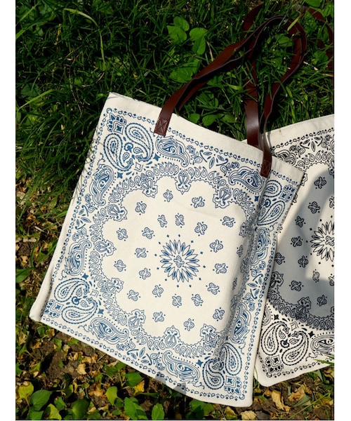 no brand（ノーブランド）の「ペイズリーエコトートBAG・BK/BL（エコバッグ/サブバッグ・レディース・その他）」の7枚目の写真