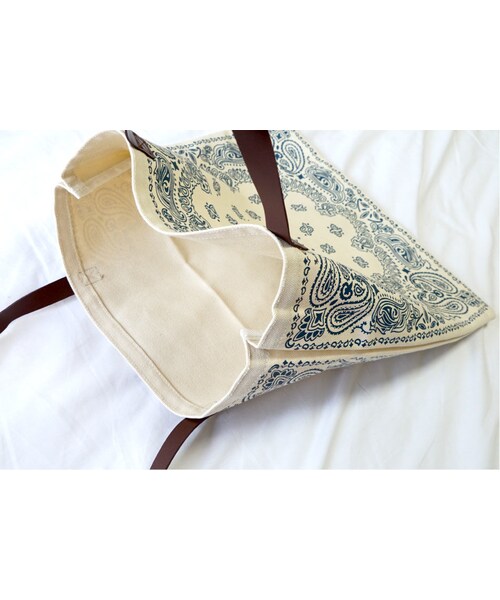 no brand（ノーブランド）の「ペイズリーエコトートBAG・BK/BL（エコバッグ/サブバッグ・レディース・その他）」の15枚目の写真