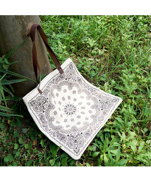 no brand（ノーブランド）の「ペイズリーエコトートBAG・BK/BL（エコバッグ/サブバッグ・レディース・その他）」の3枚目の写真