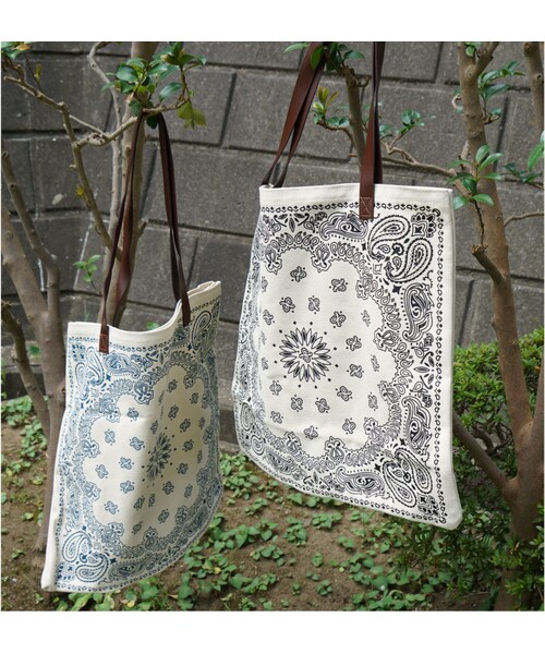 no brand（ノーブランド）の「ペイズリーエコトートBAG・BK/BL（エコバッグ/サブバッグ・レディース・その他）」の8枚目の写真
