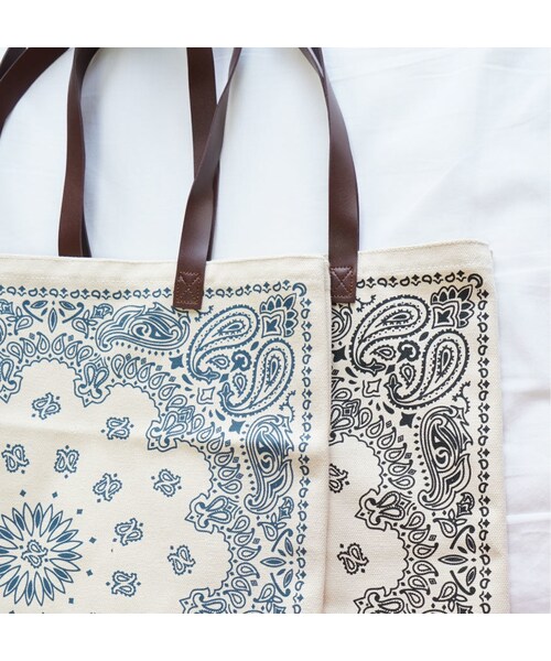 no brand（ノーブランド）の「ペイズリーエコトートBAG・BK/BL（エコバッグ/サブバッグ・レディース・その他）」の10枚目の写真