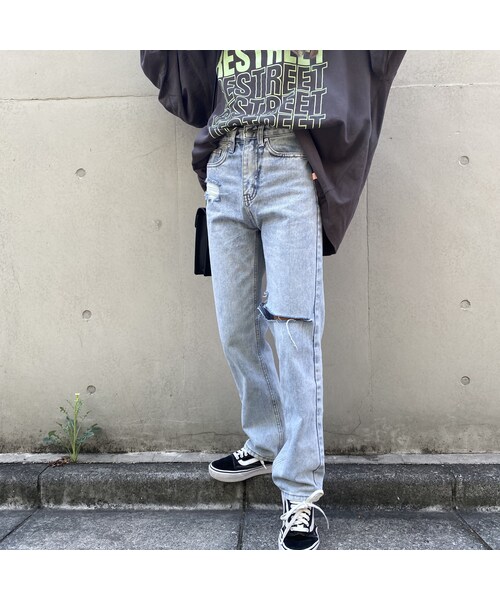 no brand（ノーブランド）の「ストレートデニムパンツ#8608（デニムパンツ・レディース・その他）」の7枚目の写真