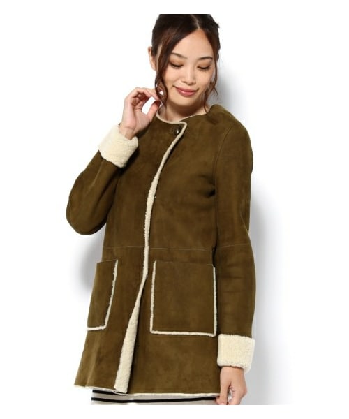 BALLY ブラウン ムートンコート 40 BALLY ブラウン ムートンコート 40 BALLY ブラウン ムートン