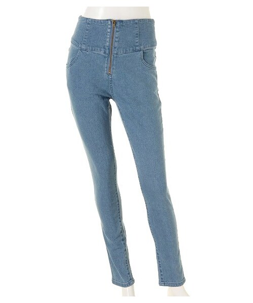 Royal Party ロイヤルパーティー の ハイウエストデニムスキニーパンツ パンツ Wear