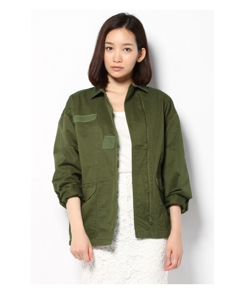 Spick & Span（スピックアンドスパン）の「コーマツイル ミリタリーJK（ミリタリー・レディース・カーキ・フリー）」の3枚目の写真