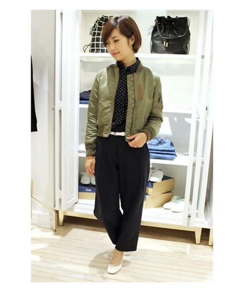 EDIT. FOR LULU（エディットフォールル）の「◆MA-1 ブルゾン（ミリタリー・レディース・カーキ・34/36）」の14枚目の写真