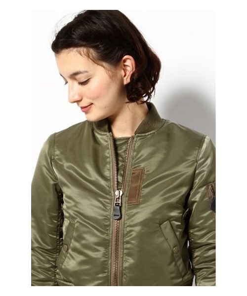 EDIT. FOR LULU（エディットフォールル）の「◆MA-1 ブルゾン（ミリタリー・レディース・カーキ・34/36）」の6枚目の写真