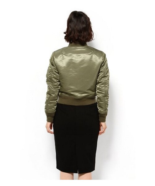 EDIT. FOR LULU（エディットフォールル）の「◆MA-1 ブルゾン（ミリタリー・レディース・カーキ・34/36）」の4枚目の写真