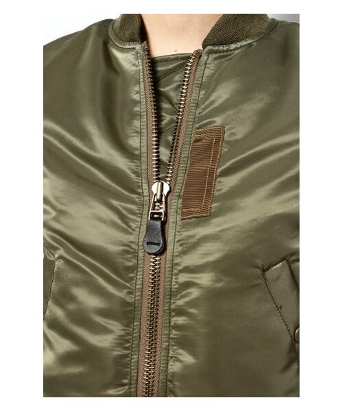 EDIT. FOR LULU（エディットフォールル）の「◆MA-1 ブルゾン（ミリタリー・レディース・カーキ・34/36）」の9枚目の写真
