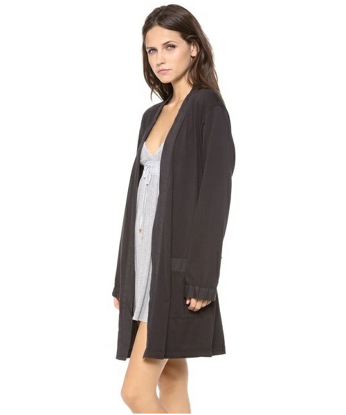 JAMES PERSE（ジェームスパース）の「James Perse Cotton Robe（ルームウェア/パジャマ・Black/White・One Size）」の7枚目の写真