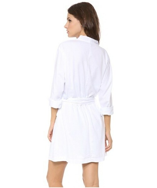 JAMES PERSE（ジェームスパース）の「James Perse Cotton Robe（ルームウェア/パジャマ・Black/White・One Size）」の4枚目の写真