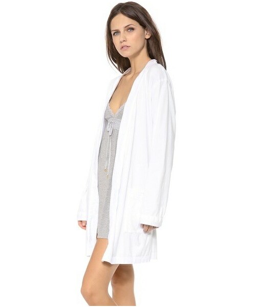 JAMES PERSE（ジェームスパース）の「James Perse Cotton Robe（ルームウェア/パジャマ・Black/White・One Size）」の8枚目の写真