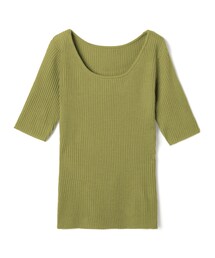 GRL | 前後2wayハーフスリーブリブトップス(Tシャツ/カットソー)