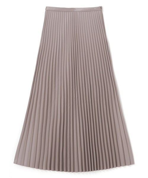 GRL（グレイル）の「フェイクレザープリーツスカート（スカート・レディース・ブラウン/アイボリー/グレージュ/グリーン/ベージュ/パープル/ブラック・S）」の4枚目の写真