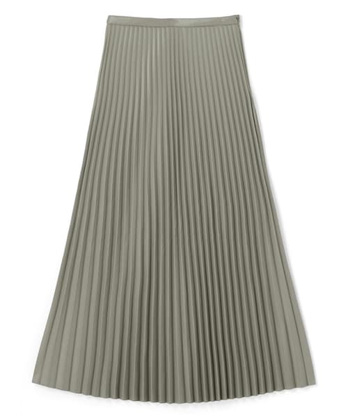 GRL（グレイル）の「フェイクレザープリーツスカート（スカート・レディース・ブラウン/アイボリー/グレージュ/グリーン/ベージュ/パープル/ブラック・S）」の6枚目の写真