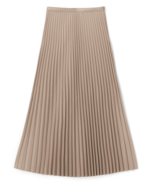 GRL（グレイル）の「フェイクレザープリーツスカート（スカート・レディース・ブラウン/アイボリー/グレージュ/グリーン/ベージュ/パープル/ブラック・S）」の5枚目の写真