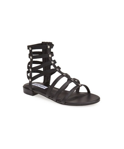 STEVE MADDEN(スティーブマデン)の「Steve Madden 'Athen' Gladiator Sandal (Women)(サンダル・レディース・Black/Natural Snake・6 M/7.5 M/6.5 M/10 M/7 M/9 M/8.5 M/9.5 M/8 M/5.5 M)」の1枚目の写真