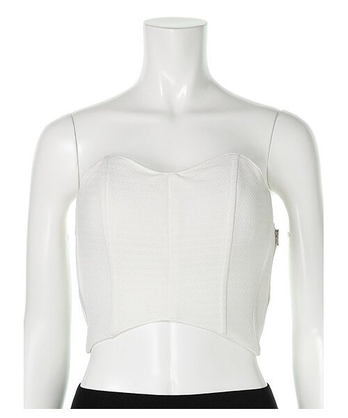 SPIRALGIRL（スパイラルガール）の「カットビスチェ（トップス・レディース・ブラック/グリーン/オフホワイト系/レッド・F）」の2枚目の写真