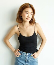 Auntie Rosa Holiday | ナローストラップリブカップキャミソール/バックオープン(キャミソール)