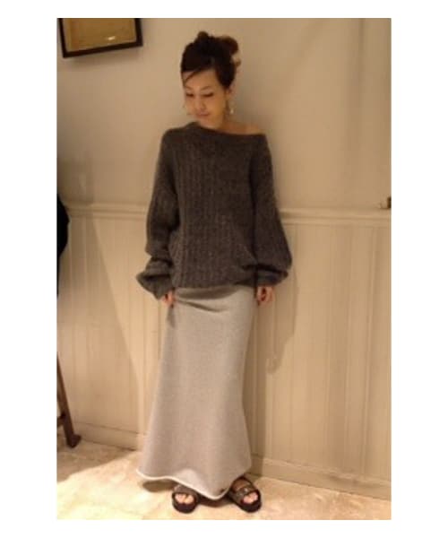 L'Appartement（アパルトモン）の「裏毛スウェット マキシ丈スカート